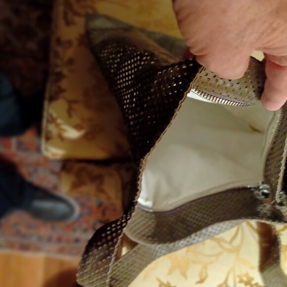 Marc Jacobs Dark Green Perforated Leather Crossbody Bag - Picture 2 of 5